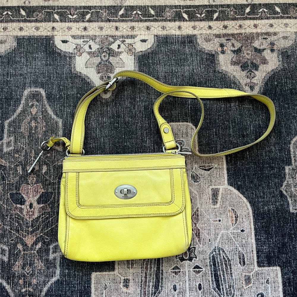 Fossil Marlow Citrus Leather Crossbody Bag